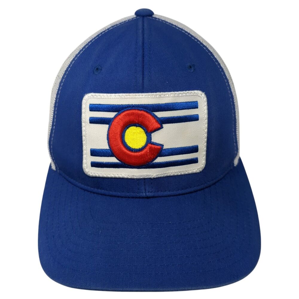 Colorado Limited Snapback Trucker Hat Blue OS Adjustable Embroidered Mesh Back